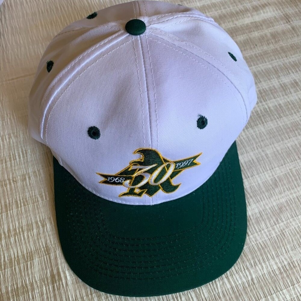 Vintage Coca-Cola 30th Anniversary Hat White Green Snapback BD&A 1968-1997